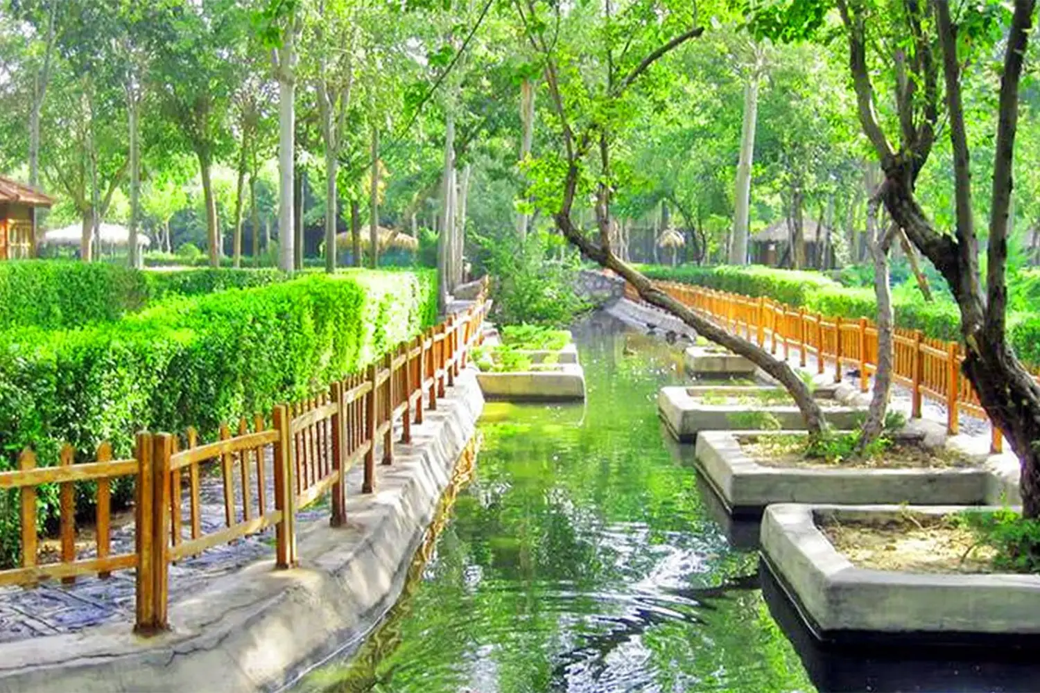 Torghabeh and Shandiz — Lush areas for dining and relaxing.