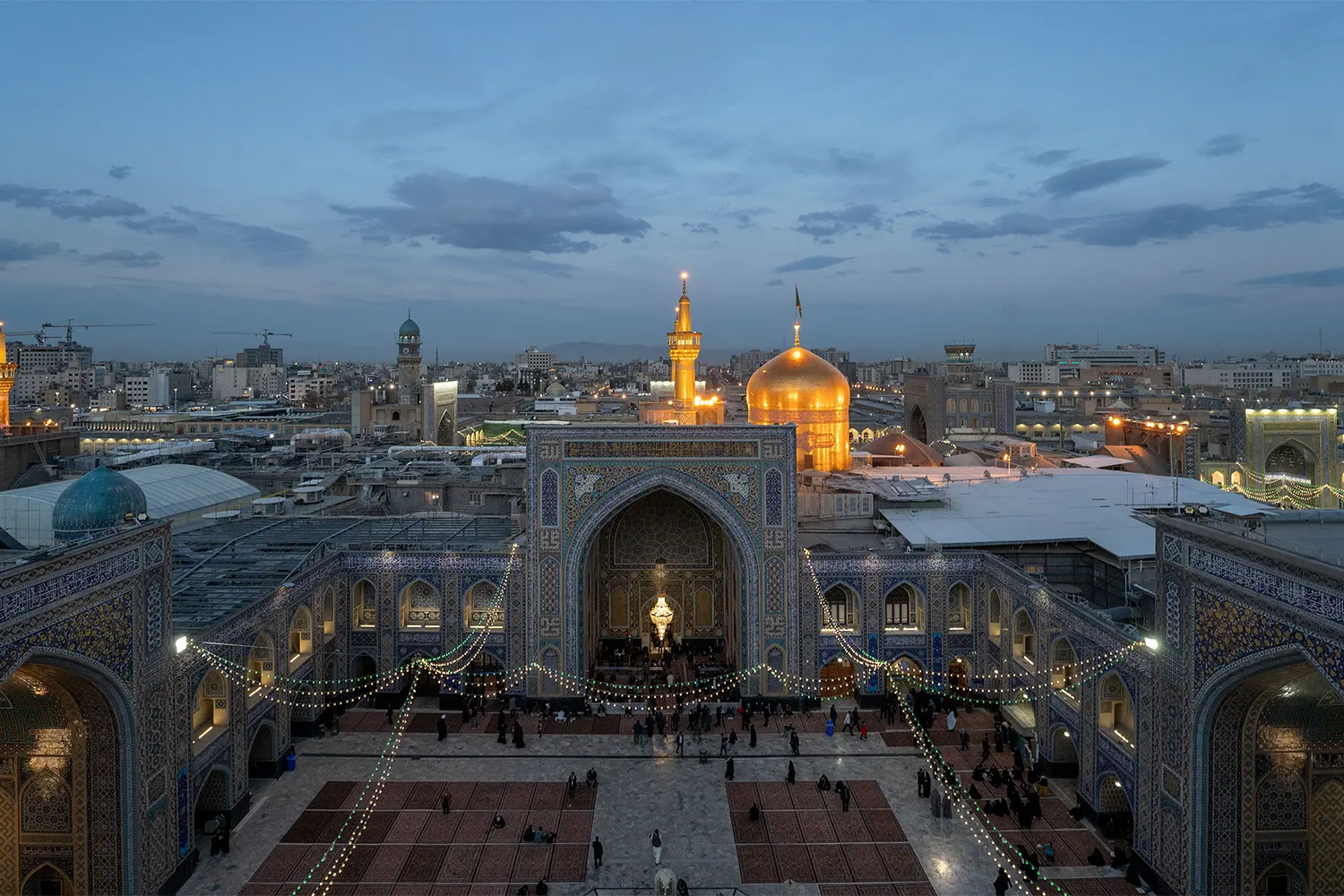 Goharshad Mosque — A beautiful Timurid-era mosque within the shrine.