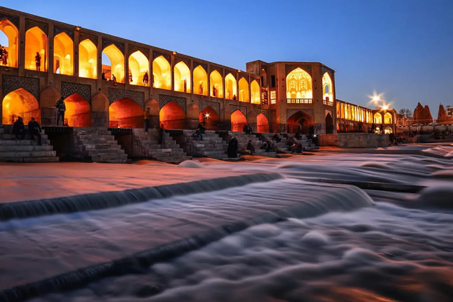 Khaju Bridge — A remarkable architectural achievement of the Safavid era.