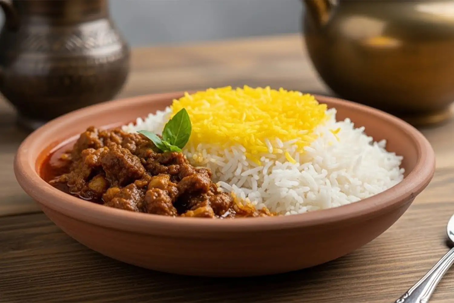 Chelo Dizi Kashani – Local version of Dizi (meat & chickpea stew)